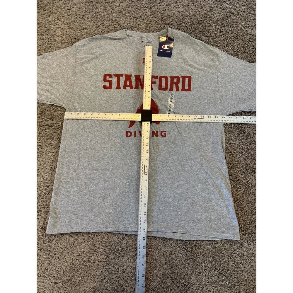 Champion Stanford Diving‎ Graphic Tee Cardinal Red Gray PAC-12 Men's Size XL NWT - Picture 5 of 5